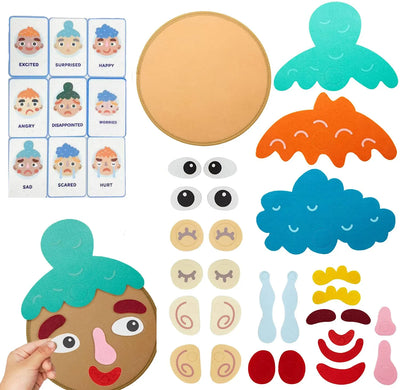Fidtoy Jeu d'expression faciale Montessori Jouet d'apprentissage des émotions