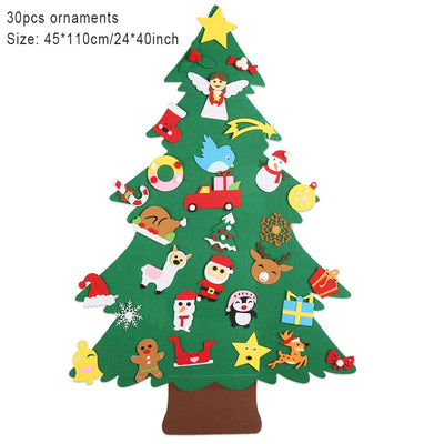 Fidtoy Felt Christmas Tree Set for Kids – DIY Holiday Ornaments, Interactive Toddler Gift