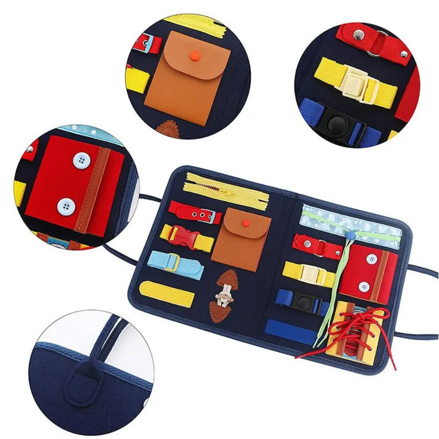 Fidtoy Portable Felt Busy Board for Toddlers Fine Motor Skills Travel Toy