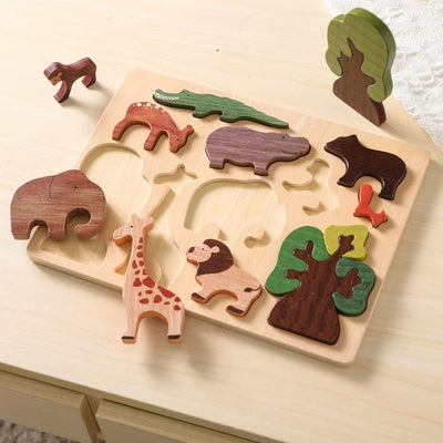 Puzzle Montessori La Forêt en bois