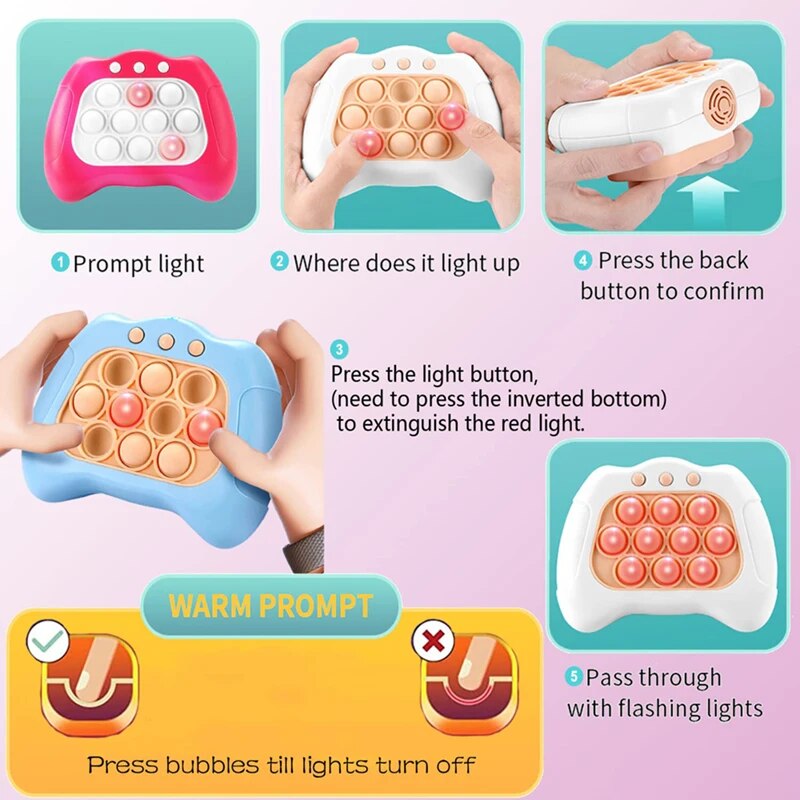 Fidtoy Digital Pop It Fidget Toy – Juguete Sensorial Interactivo Luminoso para Niños