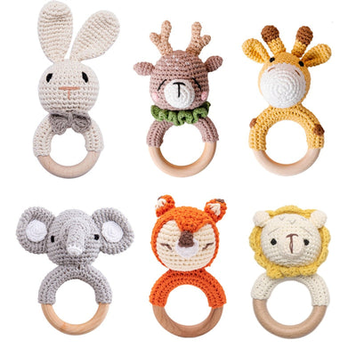 Juguete sensorial para bebés Fidtoy SnuggleBud Sonajero y mordedor