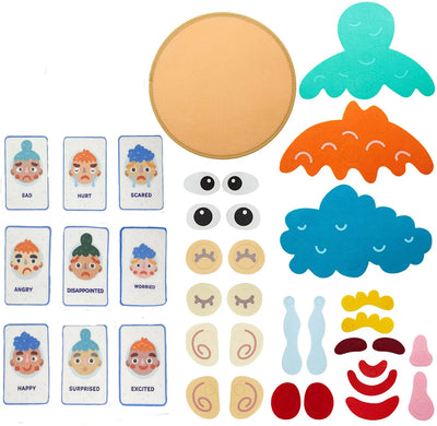 Fidtoy Jeu d'expression faciale Montessori Jouet d'apprentissage des émotions