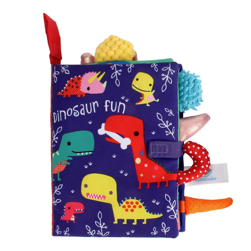 Fidtoy Libros de tela suave en 3D con sonido crujiente | Juguete de aprendizaje sensorial para bebés de 0 a 12 meses