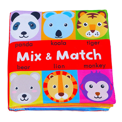 Fidtoy Libros de tela suave en 3D con sonido crujiente | Juguete de aprendizaje sensorial para bebés de 0 a 12 meses