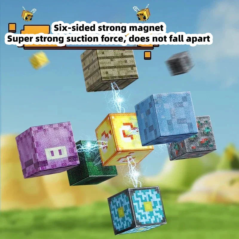 Bloques de construcción magnéticos – Juguetes de construcción creativos para montar uno mismo con caja de almacenamiento de regalo para el aprendizaje y juego imaginativo de los niños