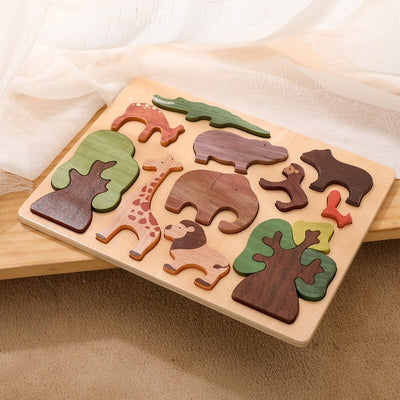 Puzzle Montessori La Forêt en bois