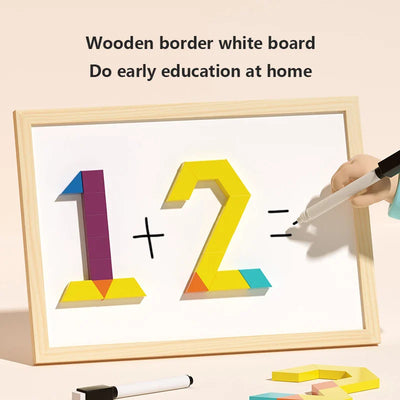 Fidtoy Blocs magnétiques en bois – Jouet éducatif créatif pour enfants