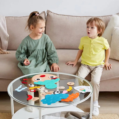 Fidtoy Jeu d'expression faciale Montessori Jouet d'apprentissage des émotions