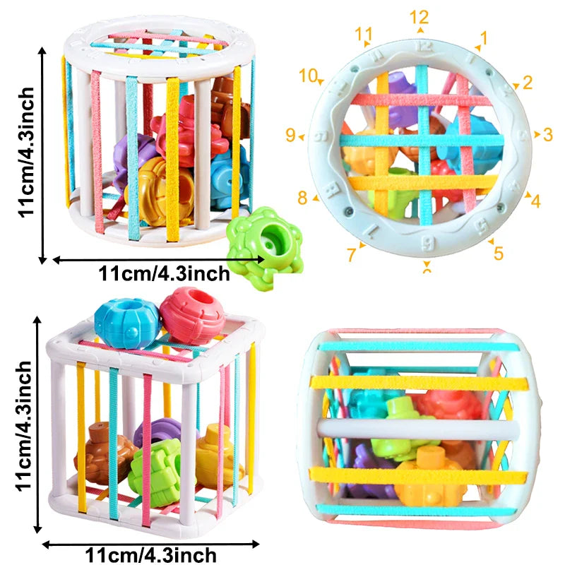 Fidtoy Shape Sorter Toy Montessori Sensory Learning Cube