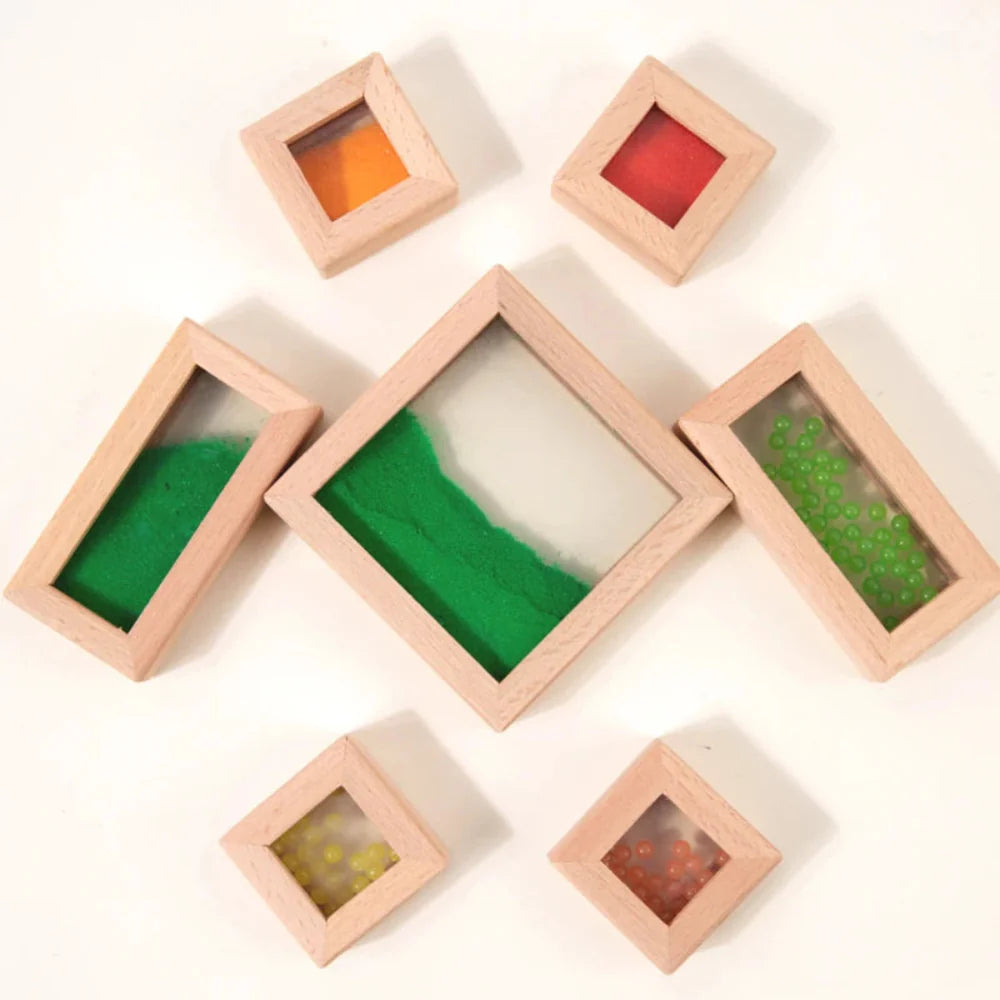 Fidtoy Blocs sensoriels transparents en acrylique | Jouet éducatif et de construction STEM pour les tout-petits de 3 ans et plus