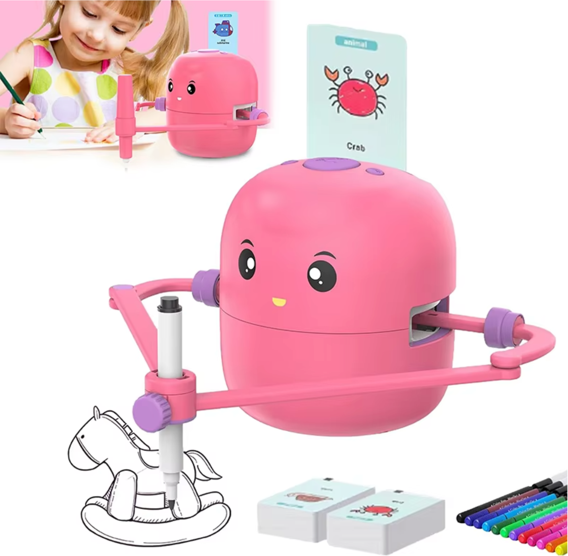 Fidtoy Drawing Robot for Kids – Learn to Draw Step by Step Toy
