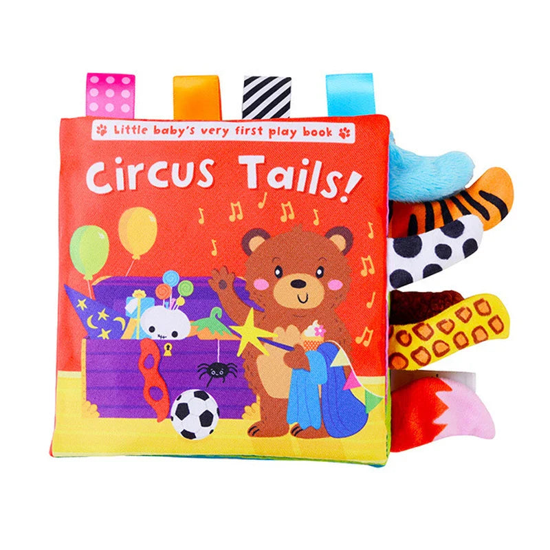 Fidtoy Libros de tela suave en 3D con sonido crujiente | Juguete de aprendizaje sensorial para bebés de 0 a 12 meses