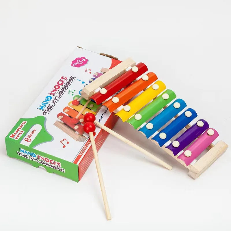 Fidtoy Wooden Xylophone Toy for Kids 3+ Montessori Musical Instrument