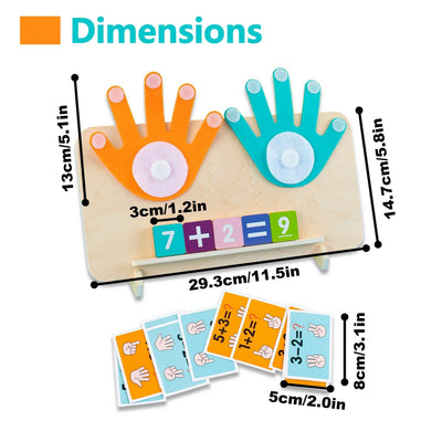 Fidtoy Montessori Math Learning Toy for Kids 3+ Counting Addition Subtraction Board with Number Blocks and Tracing Writing Practice