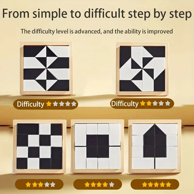 Fidtoy Logic Puzzle Game for Kids STEM Learning 120 Challenge Cards for Focus, Creativity and Problem Solving
