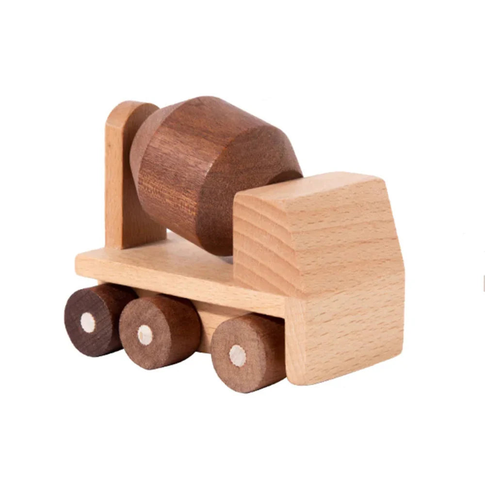 Fidtoy Wooden Vehicle Toy Set for Kids | Montessori Construction & Transportation Play