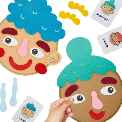 Fidtoy Jeu d'expression faciale Montessori Jouet d'apprentissage des émotions