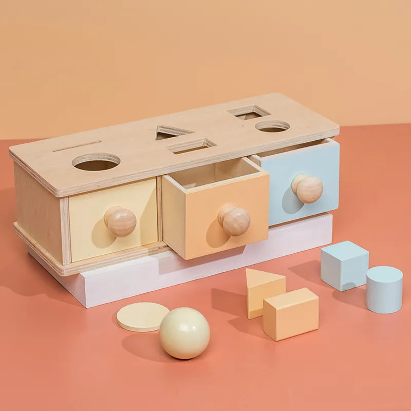 Fidtoy Colorful Wooden Building Blocks Toy for Toddlers