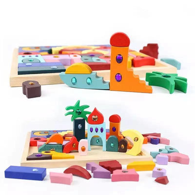 Mandala scintillant en bois - Jouets en bois ouverts Orient