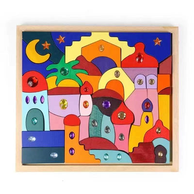 Mandala scintillant en bois - Jouets en bois ouverts Orient