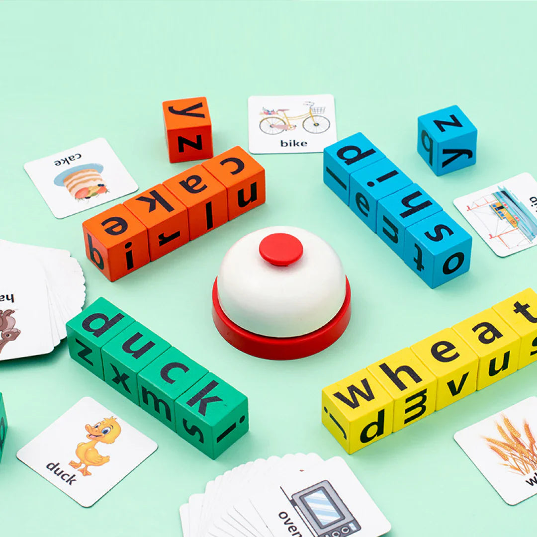Fidtoy Set educativo de aprendizaje del alfabeto – Juguete interactivo de ortografía y vocabulario para niños