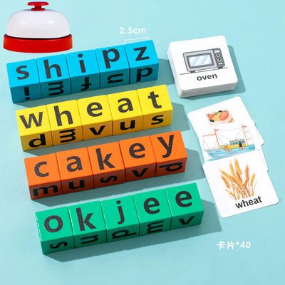 Fidtoy Set educativo de aprendizaje del alfabeto – Juguete interactivo de ortografía y vocabulario para niños