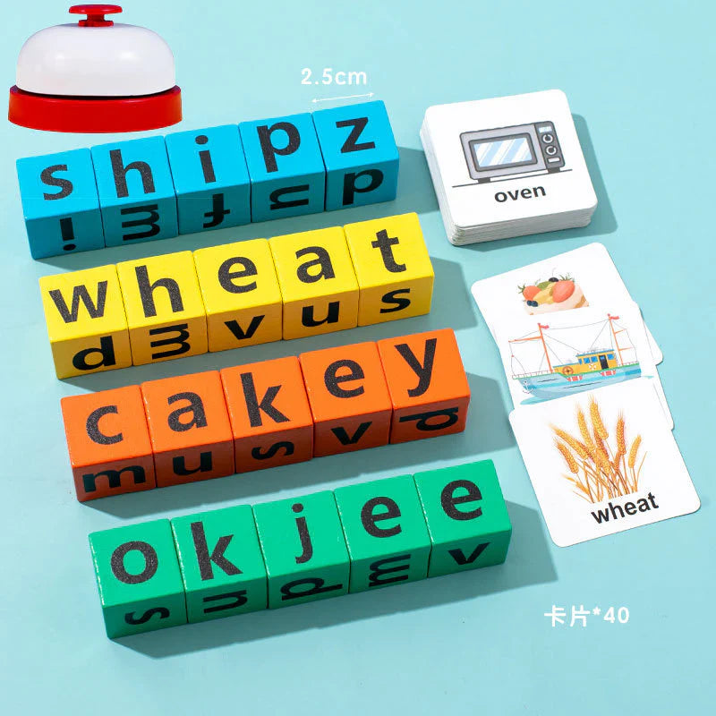 Fidtoy Set educativo de aprendizaje del alfabeto – Juguete interactivo de ortografía y vocabulario para niños