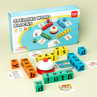 Fidtoy Set educativo de aprendizaje del alfabeto – Juguete interactivo de ortografía y vocabulario para niños