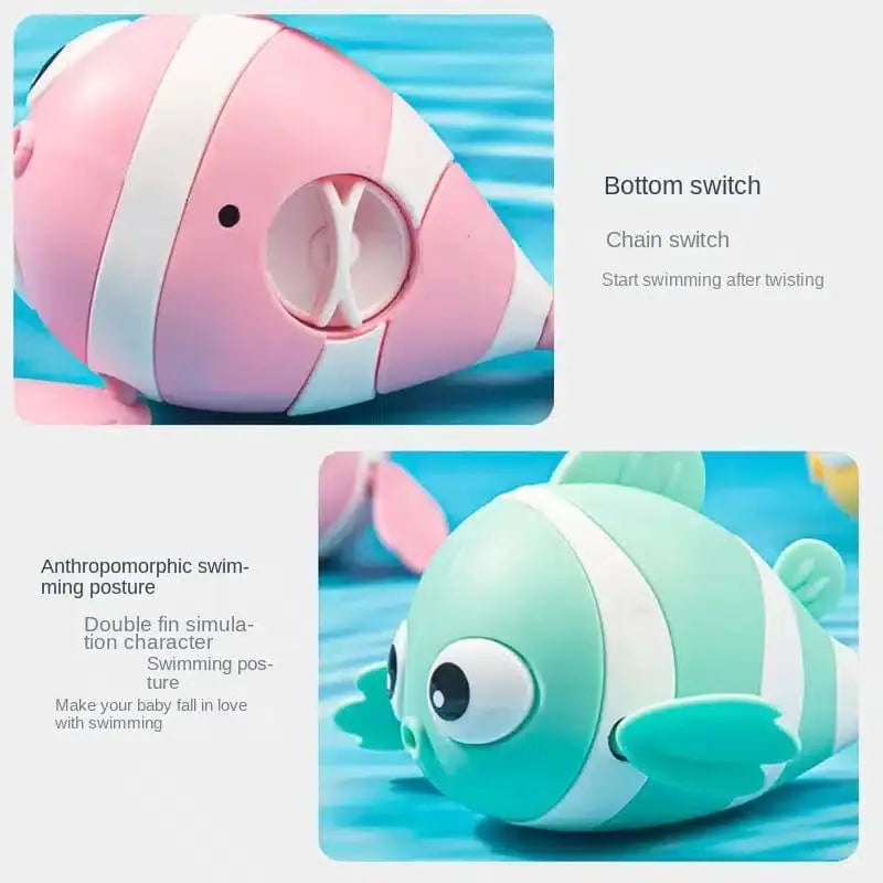 Fidtoy Poisson-clown Nageur Jouet de Bain pour Tout-petits Jouet de Jeu d'eau