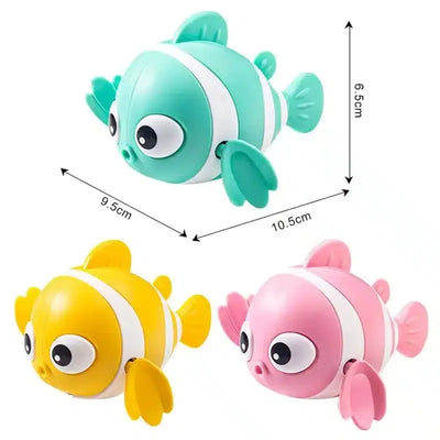 Fidtoy Swimming Clown Fish Bath Toy for Toddlers Water Play Toy