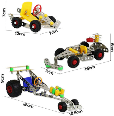 291 Piezas STEM Vehículos Modelo de Aleación de Metal 3 en 1 Juguetes Educativos de Construcción DIY Experimentos Científicos para Niños, Adolescentes y Adultos