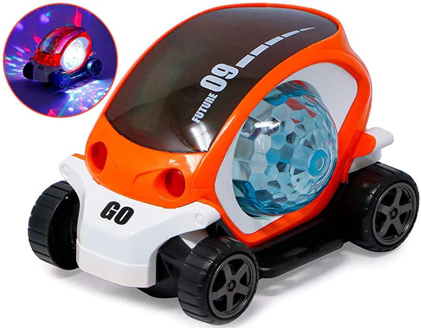 Fidtoy Coche acrobático musical Bump & Go – Coche con luces y movimiento para niños de 2 a 6 años