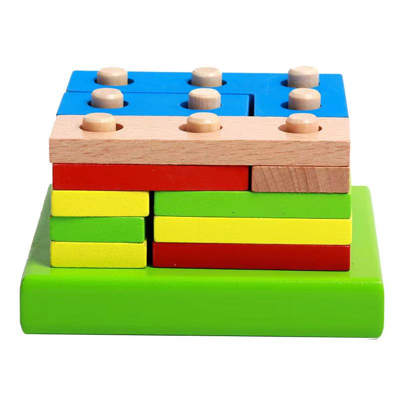Tabla de formas de Tangram de madera a juego - Juguetes de motricidad fina