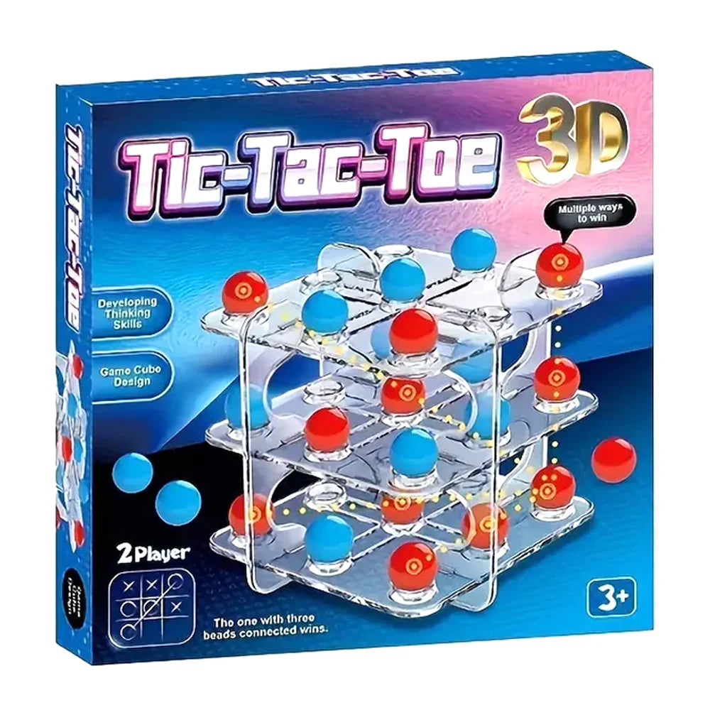 Fidtoy Juego de tres en raya 3D retorcido para niños
