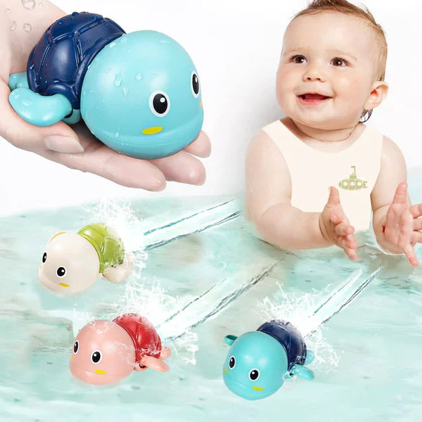 Juguetes de Baño Tortuga de Cuerda Fidtoy Paquete de 3 para Niños Pequeños
