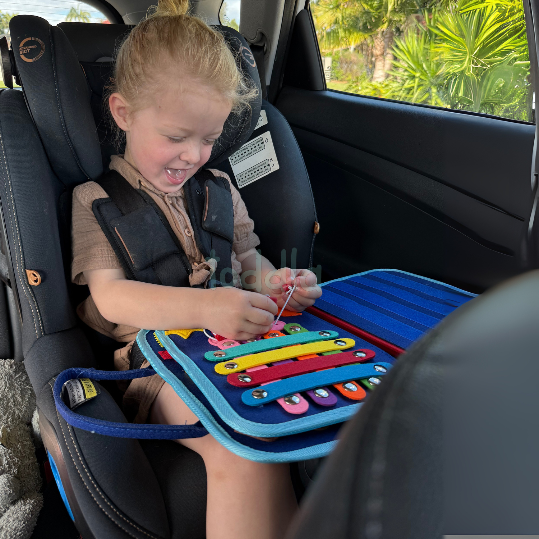 Fidtoy Montessori Busy Board para niños pequeños Juguete de aprendizaje de viaje