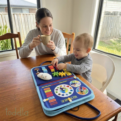 Fidtoy Montessori Busy Board para niños pequeños Juguete de aprendizaje de viaje