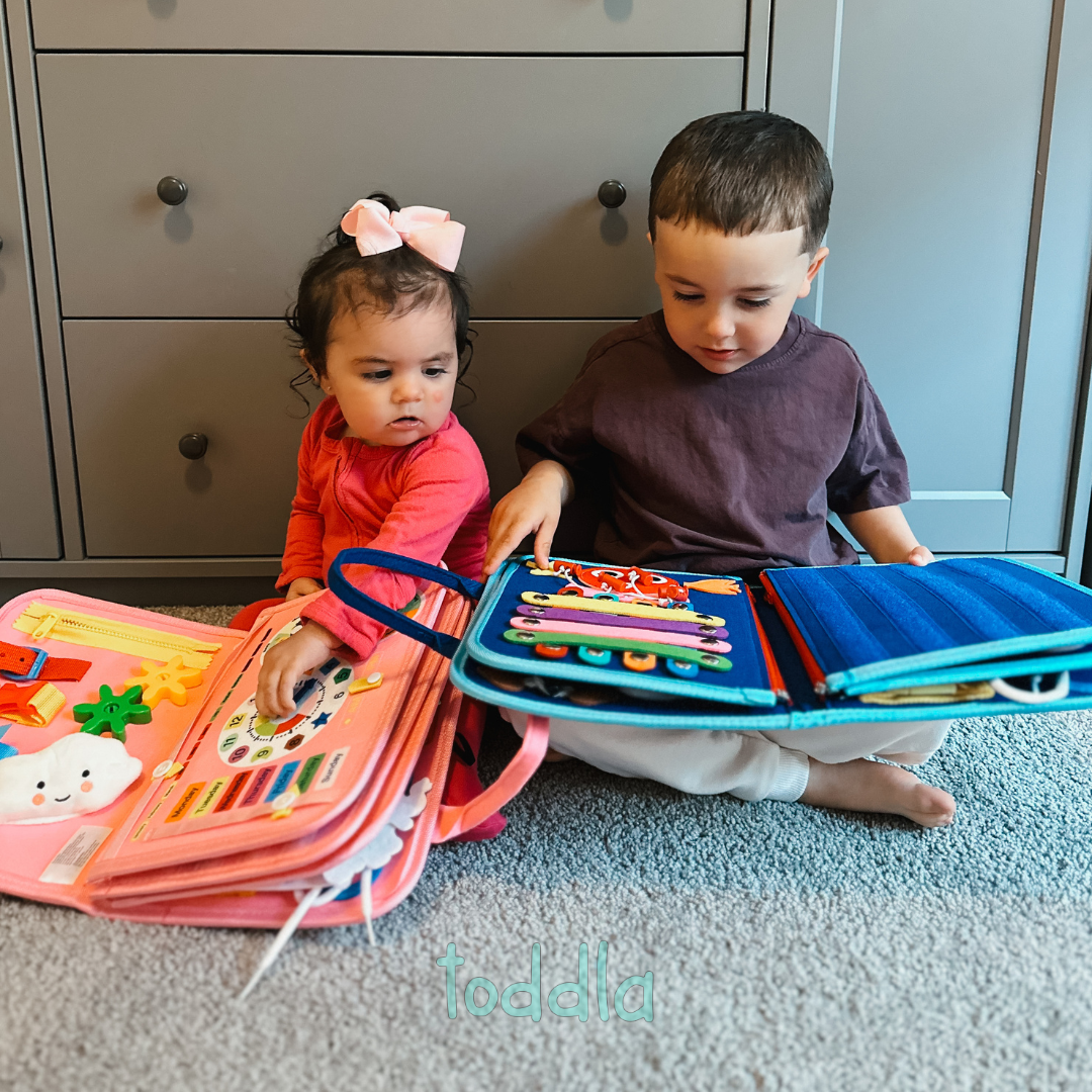 Fidtoy Montessori Busy Board para niños pequeños Juguete de aprendizaje de viaje