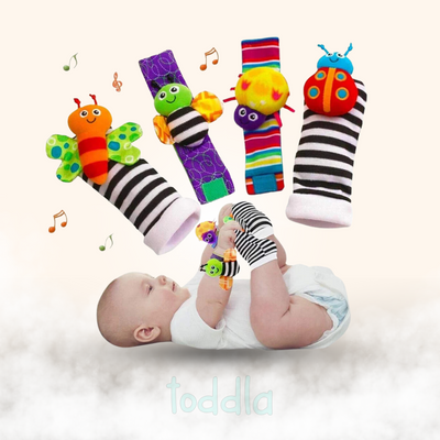 Fidtoy Set de jouets à hochet pour poignet et pied de bébé