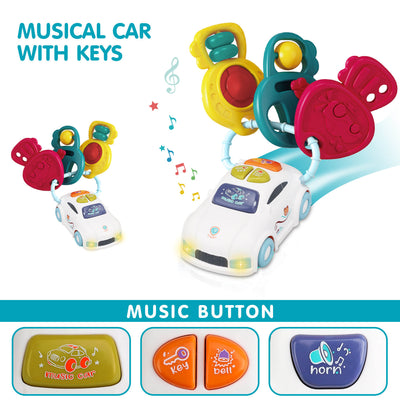 Fidtoy Steering Wheel with Lights & Sounds for Toddlers 18M+