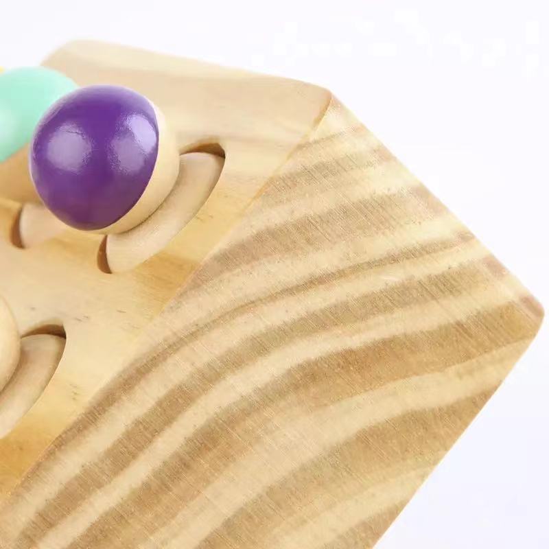 Jouet sensoriel Montessori en bois avec figurines à chevilles - Jouets de motricité fine
