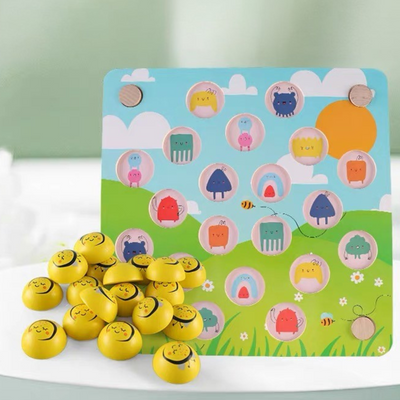 Juego de ajedrez de memoria de madera Jumbo con tarjetas de trazado a juego