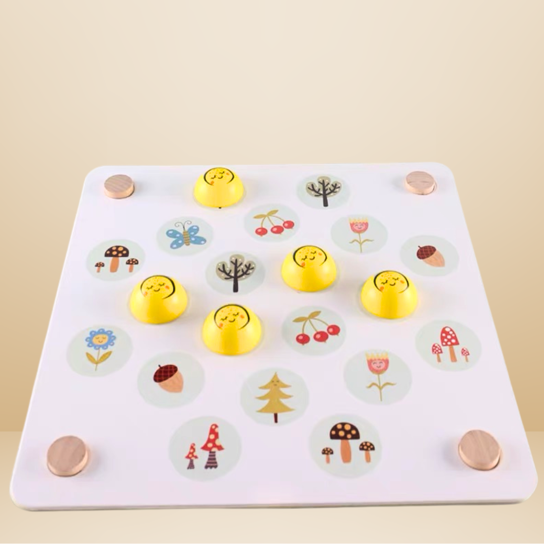 Juego de ajedrez de memoria de madera Jumbo con tarjetas de trazado a juego