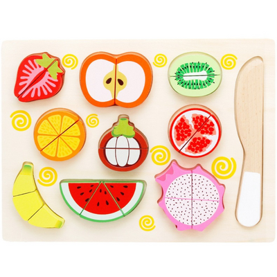 Juego de Frutas de Madera para Cortar con Imanes Tabla de Cortar Frutas