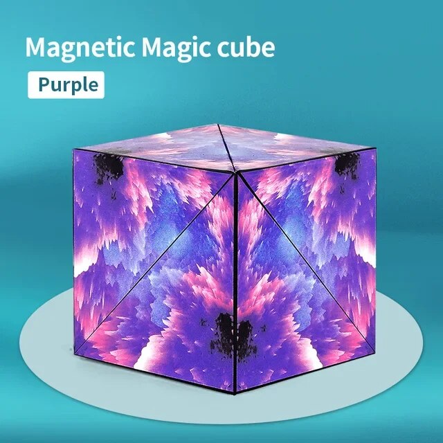 Fidtoy Montessori Magnetic Magic Shapeshifting Cube – STEM Creative Toy for Kids 4+