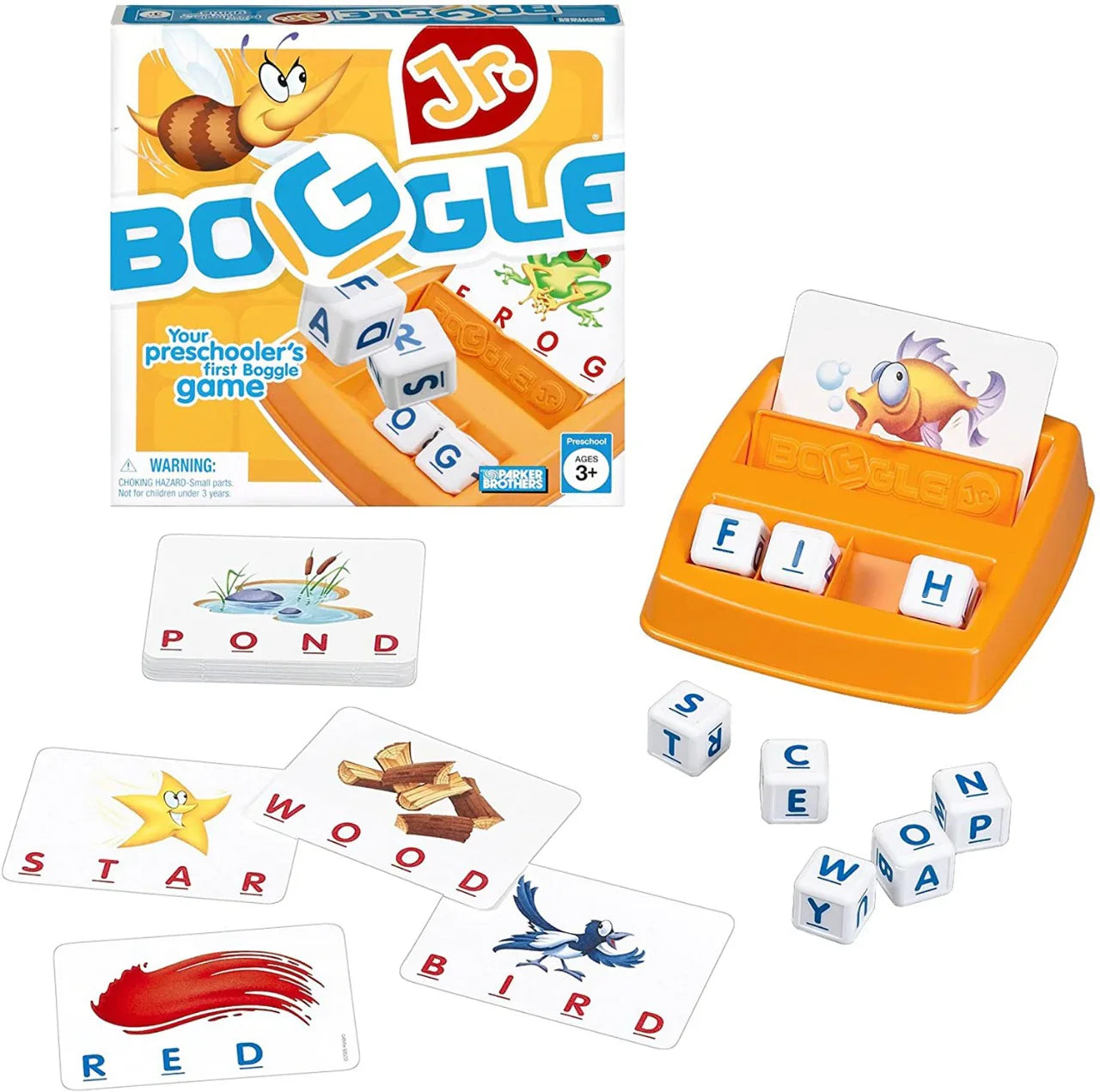 Jeu d'association de mots pour la maternelle Fidtoy avec des cubes alphabétiques