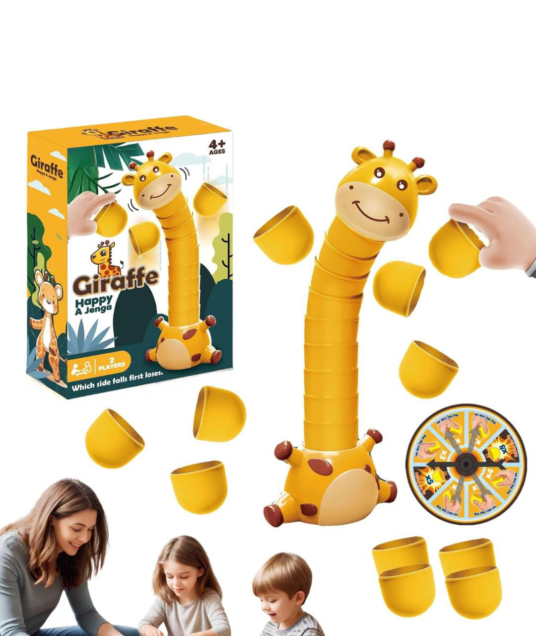 Juego Fidtoy Jirafa Cuello Apilamiento Animal Stack Attack para Niños