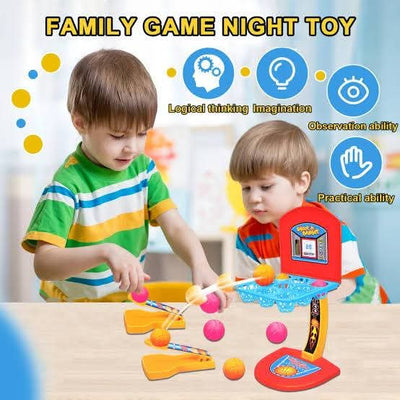Fidtoy Mini Juego de Baloncesto de Escritorio con Aro y Catapultas