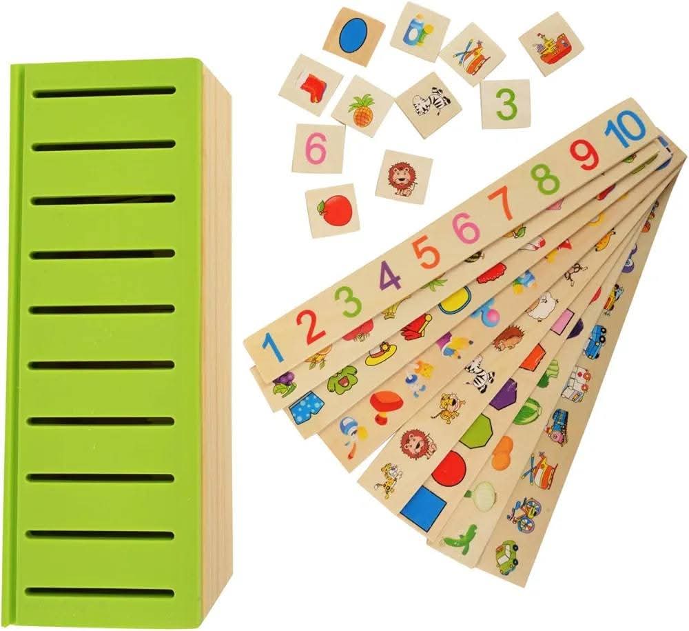 Fidtoy Wooden Sorting Box – Montessori Educational Toy for Kids 3+